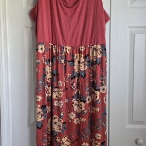 Maurices Floral Pink Dress 2x